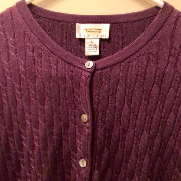 TALBOTS EUC WOMENS PETITE SWEATER TOP TOPS CARDIGAN SHIRTS SHIRT SIZE L LARGE - Picture 5 of 7